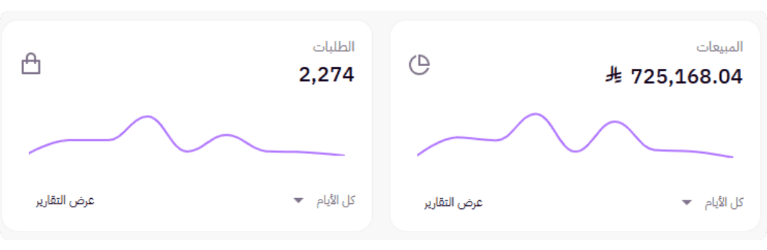 Screenshot from Sales & stores